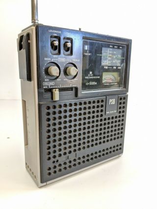 Sony Icf - 5500w Portable 3 - Band Am / Fm / Psb Radio