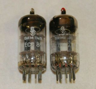 Vintage 1960s Siemens 12at7 / Ecc81 Tubes
