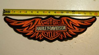 Harley Davidson Tribal Wing B&s Patch 16 Inch