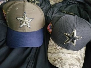 Dallas Cowboys Salute To Service Nike NFL Men ' s Jacket Dri - Fit size XL Hats L/XL 2