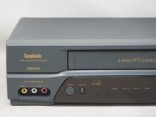 SYMPHONIC SL2960 VCR VHS Player/Recorder No Remote Great 3