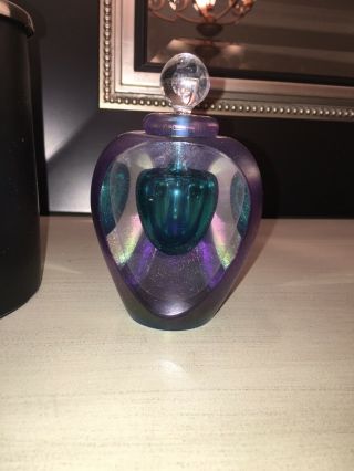 Philabaum Signed Art Glass Perfume With Glass Stopper - 1991