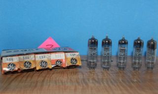 Radio Tubes 6x4 Ge Rectifiers Set Of 5 P Boxes Nos