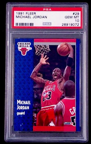 1991 Fleer Michael Jordan 29 Psa 10 Gem Bulls Hof Rare Tough Grade