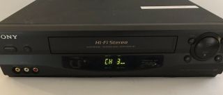 Sony VCR VHS Player Recorder SLV - N55 W/Universal Remote.  & 2