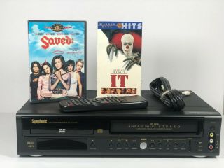 Symphonic Wf802 Dvd Vcr Vhs Player W/ Remote Great