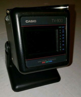 Casio Tv - 800 Miniature Color Lcd Television Smoke Home