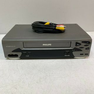 Philips 4 Head Vcr Model Vrb612at23 Vhs Vcr Player No Remote