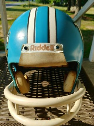 Vintage 1981 UNC Tar Heels 42 Game Issue Riddell Football Helmet Gator Bowl ACC 3