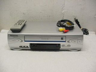 From Estate Panasonic Vcr,  Model Pv - V4524 With Remote,  Av Cables