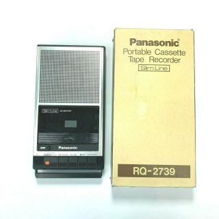 Vintage Panasonic Slim Line Portable Cassette Tape Recorder Model Rq - 2739 Japan