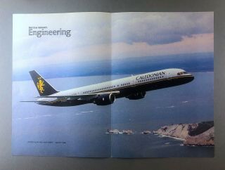 Caledonian Airways Boeing 757 Airline Poster Ba - March 1989