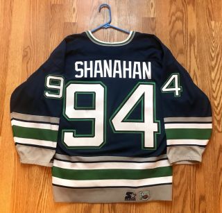 Vintage Hartford Whalers Shanahan 94 Starter Hockey Jersey Nhl Men 