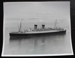 Cunard White Star Line Rms Mauretania Calshot Spit Press Photo 10 X 8