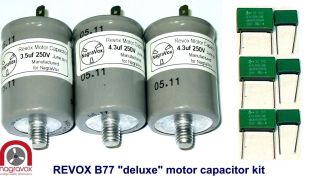 Revox B77 - - " Deluxe " Motor Capacitor Set For Revox B77 Tape