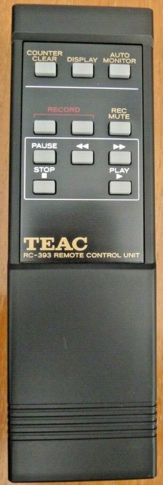 Teac Rc - 393 Remote For Cass.  V - 1010 V - 2020s V - 3000 V - 3010 V - 5000