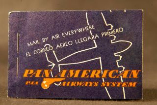 Pan American Airlines Air Mail Label Booklet - 95 Full Airmail Airline Tags