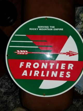 Aviation Nostalgia - Frontier Airlines.  Steel.  Made In Usa