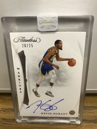 2018 - 19 Panini Flawless Kevin Durant Auto 20/25
