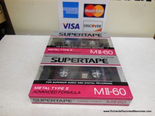 2 Realistic Supertape Metal Type Ii Mii - 60 Advanced Formula Blank Cassette Tapes