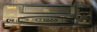 SYMPHONIC SL240B VCR VHS Player/Recorder No Remote Great 3