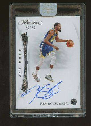 2018 - 19 Flawless Vs.  Kevin Durant Warriors On Card Auto 25/25