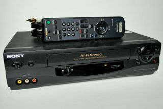 Vintage Sony Slv - N55 Vcr Player/recorder With Remote Vhs