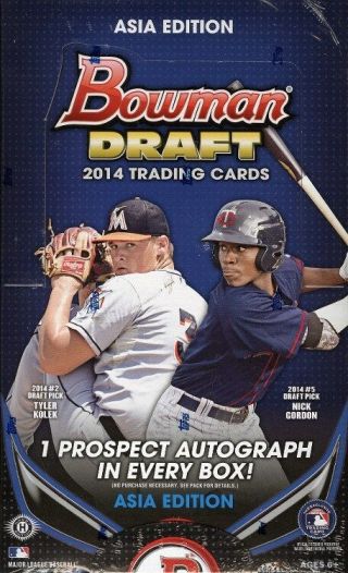 2014 Bowman Draft Baseball Hobby Box Asia Ed Blowout Cards