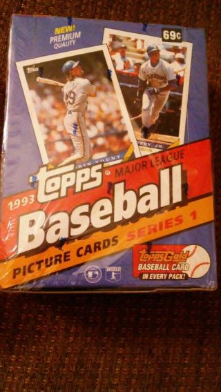 1993 Topps Baseball Cards Series 1 Wax Box - 36 Packs -.  Derek Jeter Psa?