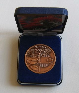 Bronze Participation Medal 14th Commonwealth Games 1990 Auckland Case