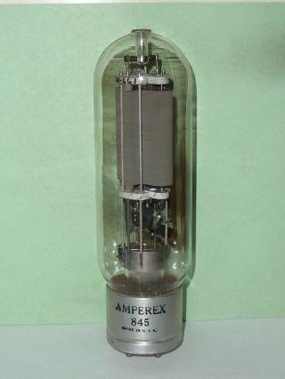Amperex 845 Power Triode Tube For Display - Lights Up But Extremely Weak