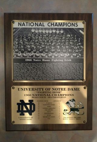 Notre Dame Fighting Irish Plaques National Champions & Cotton Bowl Champions