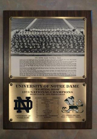 Notre Dame Fighting Irish Plaques National Champions & Cotton Bowl Champions 2