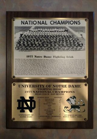 Notre Dame Fighting Irish Plaques National Champions & Cotton Bowl Champions 3