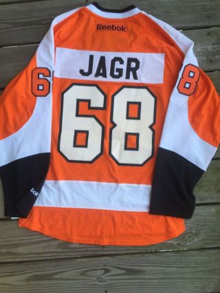 Jaromir Jagr Philadelphia Flyers Reebok 68 Orange Medium Adult Men 