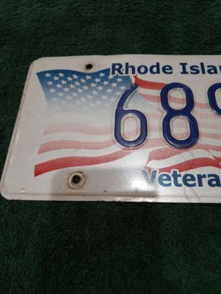 Rhode Island Veteran License Plate - Navy THREE NUMBERS HARD TO FIND 2
