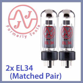2x Jj Tesla El34 Vacuum Tubes,  Matched Pair