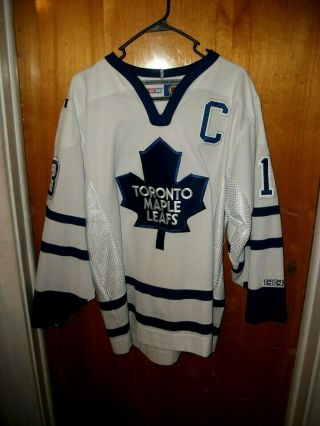 Vintage Mats Sundin Toronto Maple Leafs Hockey Jersey Ccm Size Medium (46)
