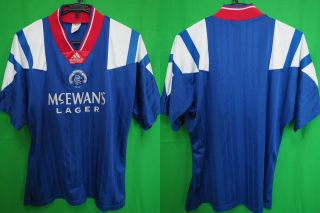 1992 - 1993 - 1994 Glasgow Rangers Fc Jersey Shirt Home Mcewan 