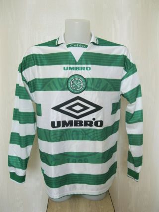 Celtic 1997/1998/1999 Home Size L Umbro Football Shirt Soccer Jersey Maillot L/s