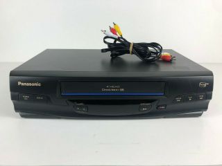 Panasonic Pv - V4020 4 Head Omnivision Vcr Vhs Player Includes Cables