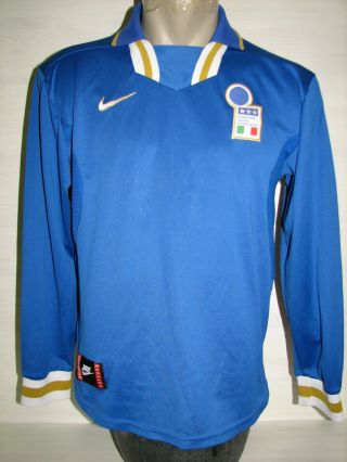 Italy (italia) 1996 - 97 Home Long Sleeve Shirt Nike Size S