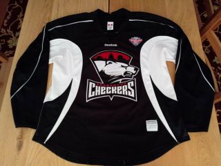 Ahl Charlotte Checkers Hockey Jersey Ccm Practice Sweater Calder Cup Patch