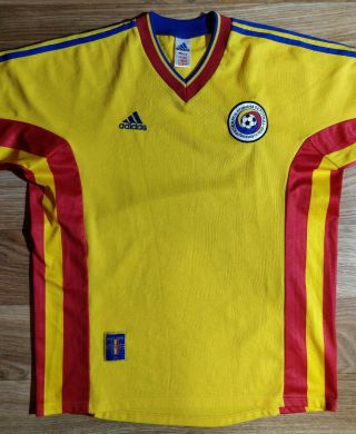 Adidas Romana Frf 1998 National Team Mens Shirt Jersey Soccer Football Romania