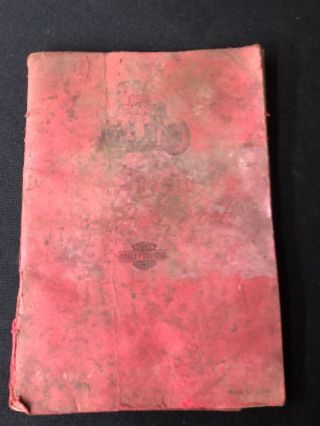 Harley Davidson Riders Hand Book 1949 Motorcycles 1st Year Hydro Glide Front