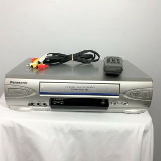 Panasonic Vcr 4 Head Omnivision Vhs Model Pv - V4523s With Remote & A/v Cable