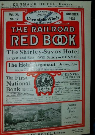 Vintage The Railroad Red Book Denver & Rio Grande Western October 1923 No.  10