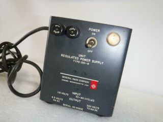 General Radio Company 1201 - B Regulated Power Supply 6.  3V 4A AC 300V 70MA DC 2