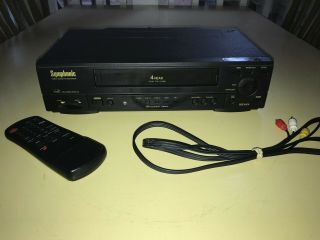 Symphonic Sl240c 4 Head Video Cassette Recorder Vcr Vhs W/ Remote