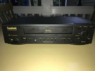Symphonic SL240C 4 Head Video Cassette Recorder VCR VHS W/ Remote 2